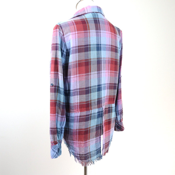 BeachLunchLounge Button Up Plaid Shirt - Picture 3 of 10